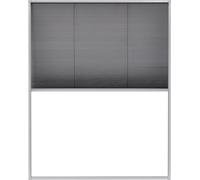 Moustiquaire plissée pour fenêtre Aluminium 80 x 100 cm