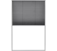 Moustiquaire plissée pour fenêtre Aluminium 80 x 120 cm