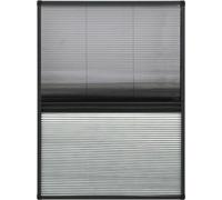 Moustiquaire plissée pour fenêtre Aluminium 80x120 cm
