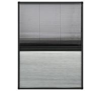 vidaXL Moustiquaire plissée pour fenêtre Alu 80x120 cm avec store vénitien