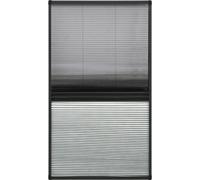 Moustiquaire plissée pour fenêtre Aluminium 80x160 cm et auvent