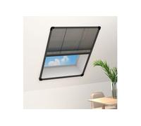 vidaXL Moustiquaire plissée pour fenêtre 80x100 cm - Anthracite
