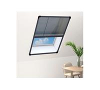 Moustiquaire plissée pour fenêtre Aluminium Anthracite 80x120cm