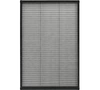 Moustiquaire plissée pour fenêtre Aluminium Anthracite 80x160cm