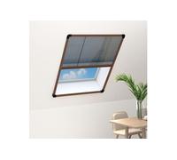 vidaXL Moustiquaire plissée pour fenêtre Aluminium Marron 60x80 cm