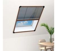 Vidaxl Moustiquaire Pliss¿¿E Pour Fen¿ºtre Aluminium Marron 80x100 Cm