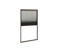 Moustiquaire plissée pour fenêtre Aluminium Marron 80x160 cm