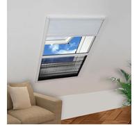 Moustiquaire plissée pour fenêtre - vidaXL - 60x80 cm - Blanc - Maille en fibre de verre - Store en PET