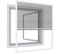 Moustiquaire plissée - WINDHAGER - Expert 03242 Ultra Plat - Montage sans perçage - Amovible - Blanc 100x120 cm