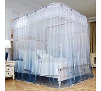 Moustiquaire portable pour lit double, design de voyage autoportant, facile à installer, convient pour la chambre à coucher, un compartiment, protection contre les insectes pour un sommeil paisible