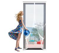 Moustiquaire Porte 115 x 278 cm Sans Perçage, Installation Facile Moustiquaire de Balcon Puissants Aimants, Fermeture Automatique pour de Balcon Chambre, Blanc