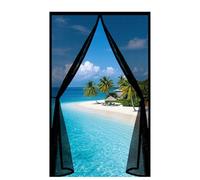 Moustiquaire Porte 230 x 250 cm Anti Mouches et Insectes, Fermeture à Scratch, Sans Perçage, Puissants Aimants, Moustiquaire Porte pour Balcon Salon pour Balcon, Chambre, Noir