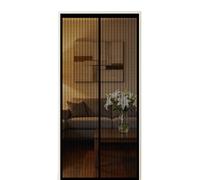 Moustiquaire Porte 230 x 250 cm Fermeture Aimantée Automatique Filet Très Dense Aimantée Rideau avec Ruban Adhésif, Bâtons Magnétiques pour Couloirs, Portes, Patio, Noir