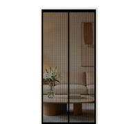 Moustiquaire Porte 230 x 250 cm Fermeture Aimantée Automatique Rideau de Porte Anti-Moustiques avec Ruban Adhésif, Bâtons Magnétiques pour Couloirs, Portes, Patio, Noir