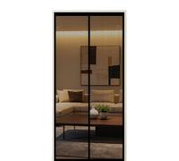 Moustiquaire Porte 300 x 275 cm Fermeture Aimantée Automatique Moustiquaire sur Mesure Aimantée avec Ruban Adhésif, Bâtons Magnétiques pour Couloirs, Portes, Patio, Noir