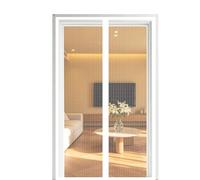 Moustiquaire Porte 40 x 180 cm Fermeture Aimantée Automatique Rideau Magnétique Anti-Insectes Avancé avec Ruban Adhésif, Bâtons Magnétiques pour Couloirs, Portes, Patio, Blanc