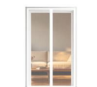 Moustiquaire Porte 40 x 200 cm Fermeture Aimantée Automatique Rideau Magnétique Personnalisable avec Ruban Adhésif, Bâtons Magnétiques pour Couloirs, Portes, Patio, Blanc