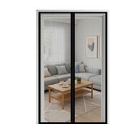 Moustiquaire Porte 50 x 265 cm Fermeture Aimantée Automatique Moustiquaire Porte Fenetre Magnetique avec Ruban Adhésif, Bâtons Magnétiques pour Couloirs, Portes, Patio, Noir