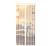 Moustiquaire Porte 90 x 180 cm Fermeture Aimantée Automatique Porte Moustiquaire Magnétique avec Ruban Adhésif, Bâtons Magnétiques pour Couloirs, Portes, Patio, Blanc