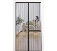 Moustiquaire Porte Aimantée Moustiquaire Balcon 110x230cm Noir