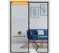 Moustiquaire Porte Fenetre 120 x 220 cm,Moustiquaire Baie Vitree Coulissante,Maille Ultra Fine,Bande Adhésive Fermeture