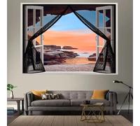 Moustiquaire Porte Fenetre 125 x 162 cm Anti-Moustiques, Fermeture Automatique, Sans Perçage, Maille Fine, Rideau de Anti-Insectes pour Porte de Balcon, Cave, Noir