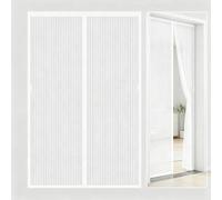 Moustiquaire Porte Fenetre 177 x 200 cm Différentes Tailles, Uissants Aimants, Fermeture Automatique, Sans Perçage Moustiquaire sur Mesure Aimantée pour de Balcon, Chambre, Blanc