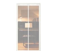 Moustiquaire Porte Fenêtre 185 x 220 cm Fermeture Aimantée Automatique Moustiquaire Fenêtre Magnétique avec Ruban Adhésif, Bâtons Magnétiques pour Couloirs, Portes, Patio, Blanc