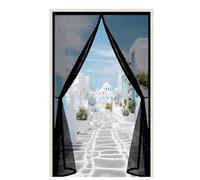 Moustiquaire Porte Fenêtre 230 x 250 cm Anti Mouches et Insectes, Fermeture à Scratch, Sans Perçage, Puissants Aimants, Magnétique Moustiquaire Porte pour Fenêtres, Noir