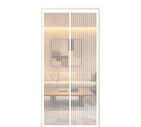 Moustiquaire Porte Fenêtre 230 x 250 cm Fermeture Aimantée Automatique Rideaux Aimantée Sans Percage avec Ruban Adhésif, Bâtons Magnétiques pour Couloirs, Portes, Patio, Blanc