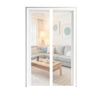 Moustiquaire Porte Fenêtre 40 x 175 cm Fermeture Aimantée Automatique Magnétique Moustiquaire Porte avec Ruban Adhésif, Bâtons Magnétiques pour Couloirs, Portes, Patio, Blanc