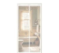 Moustiquaire Porte Fenêtre 40 x 197 cm Fermeture Aimantée Automatique Rideau Moustiquaire Magnétique avec Ruban Adhésif, Bâtons Magnétiques pour Couloirs, Portes, Patio, Blanc