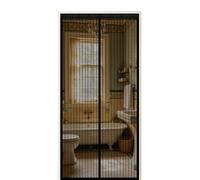 Moustiquaire Porte Fenêtre 40 x 197 cm Fermeture Aimantée Automatique Rideau Moustiquaire Magnétique avec Ruban Adhésif, Bâtons Magnétiques pour Couloirs, Portes, Patio, Noir