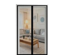 Moustiquaire Porte Fenêtre 40 x 260 cm Fermeture Aimantée Automatique Magnétique Moustiquaire Porte avec Ruban Adhésif, Bâtons Magnétiques pour Couloirs, Portes, Patio, Noir
