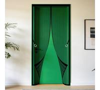 Moustiquaire Porte Fenêtre 64 x 196 cm Fermeture Automatique, Sans Perçage Rideau Anti Moustiques Aimanté Anti Poussière Idéale pour Balcons, Caves, Chambres, Noir