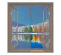 Moustiquaire Porte Fenetre 70 x 130 cm Installation Facile Sans Percer Auto-Adhésif en Maille Rideau Aimantée pour Fenêtre Empêche Les Insectes, Gris