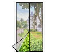 Moustiquaire Porte Fenêtre, 70 x 210 CM - Maillage Fine NOIRE Magnétique Rideau Anti Mouche, Se Ferme Tout Seul, La Bande Ve1cro au Sommet du Volet Rideau Anti Mouche a Été Élargie à 3.8 CM