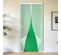 Moustiquaire Porte Fenêtre 74 x 196 cm Fermeture Automatique, Sans Perçage Rideau Anti Moustiques Aimanté Anti Poussière Idéale pour Balcons, Caves, Chambres, Blanc