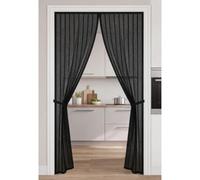 Moustiquaire Porte Fenêtre 78 x 228 cm Joint Magnétique de Haut en Bas Rideau Porte Magnétique Anti Mouche Différentes Tailles pour de Balcon, Chambre, Noir