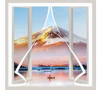 Moustiquaire Porte Fenetre 80 x 142 cm Lavable & Indéchirable Maille Ultra Fine Moustiquaire de Fenêtre Fermeture Automatique Installation Facile pour Fenêtres et Portes, Blanc