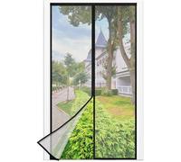 Moustiquaire Porte Fenêtre 90 x 190 CM Maille Fine NOIRE Rideau Anti Mouche Se Ferme Tout Seul La Bande Ve1cro au 90*190cm Noir
