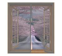 Moustiquaire Porte Fenetre 99 x 100 cm Installation Facile Sans Percer Moustiquaire sur Mesure pour Fenêtre Empêche Les Insectes, Grey