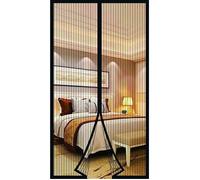 Moustiquaire porte-fenêtre - HANDEIU - 90 x 210 cm - Magnétique - Sans perçage - Noir