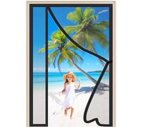Moustiquaire Porte Fenetre Magnetique 300x220cm Anti Moustique Moustiquaire Magnétique Mailles Fermeture Automatique pour Couloirs Portes Patio sans Percer Noir