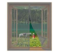 Moustiquaire Porte Fenetre Magnetique 45 x 90 cm Installation Facile Sans Percer Rideau de Moustiquaire Aimant avec Bande pour Fenêtre Empêche Les Insectes, Gris