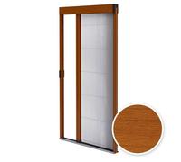 Moustiquaire porte fenêtre plissée L1200 x H2400 mm Chêne Doré - Store Moustiquaire Anti Insectes - Recoupable