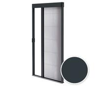 Moustiquaire porte fenêtre plissée L1200 x H2400 mm Gris Anthracite - Store Moustiquaire Anti Insectes - Recoupable