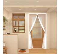 Moustiquaire Porte Magnétique 130 x 160 cm Anti Mouche Anti-Insectes Aimantée Rideau Porte Magnétique Installation Facile sur Mesure pour Balcon, Patio, Chambre, Couloirs, Blanc