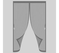 Moustiquaire Porte Magnétique 185 x 220 cm Anti Mouche Maille Ultra Fine, Protection Contre Les Moustiques, Fermeture Automatique Rideau Anti Moustique pour Couloirs, Portes, Gris