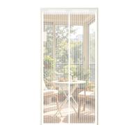 Moustiquaire Porte Magnétique 185 x 220 cm Fermeture Aimantée Automatique Rideaux Aimantée Sans Percage avec Ruban Adhésif, Bâtons Magnétiques pour Couloirs, Portes, Patio, Blanc